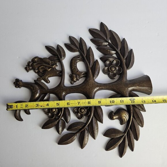 Vintage Homeco Tree of Life Wall Decor – Pair of Mid-Century Syroco Style Plaque - Picture 4 of 16